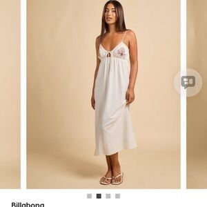 Billabong wave Haze midi dress in salt crystal